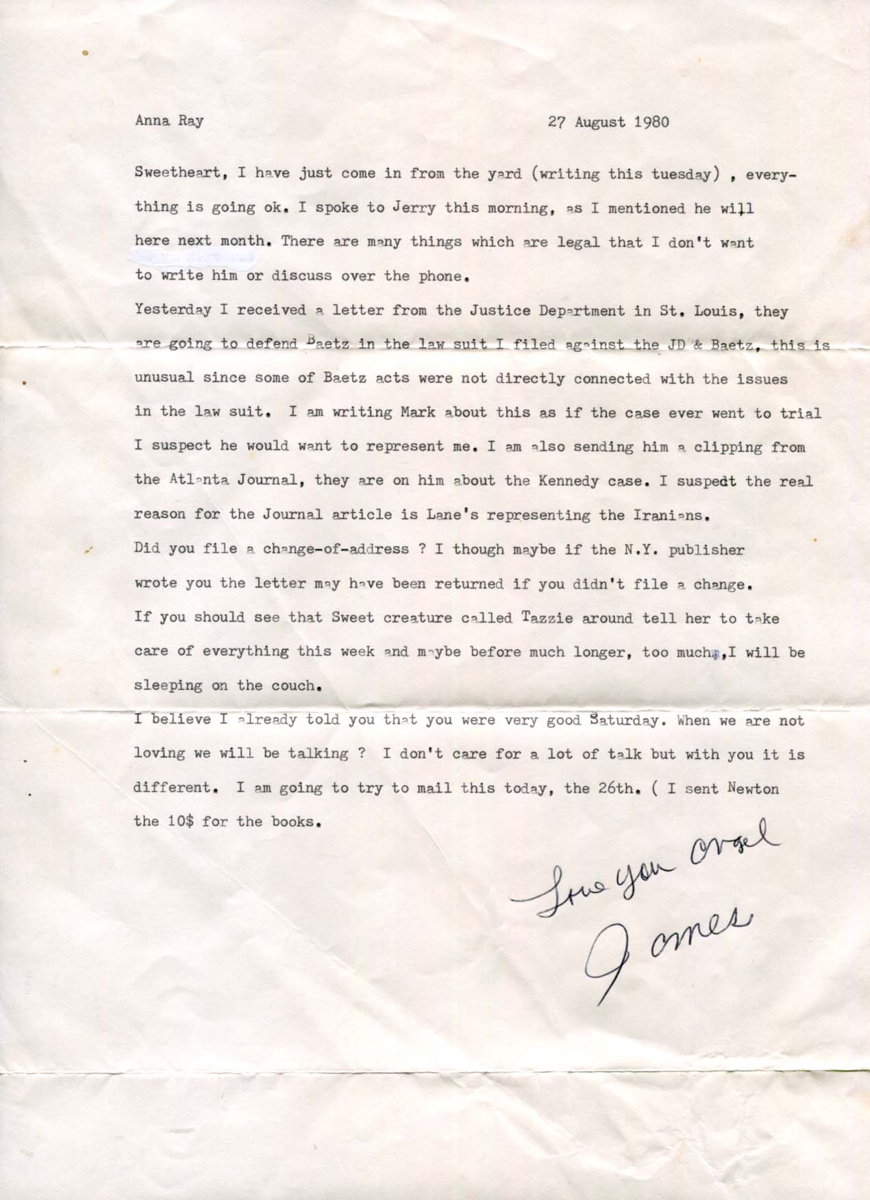 James Earl Ray Autograph Autogramm | ID 7977704587413