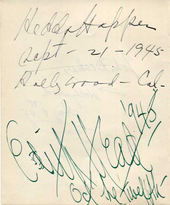 John Decker & 1940s Hollywood Autograph