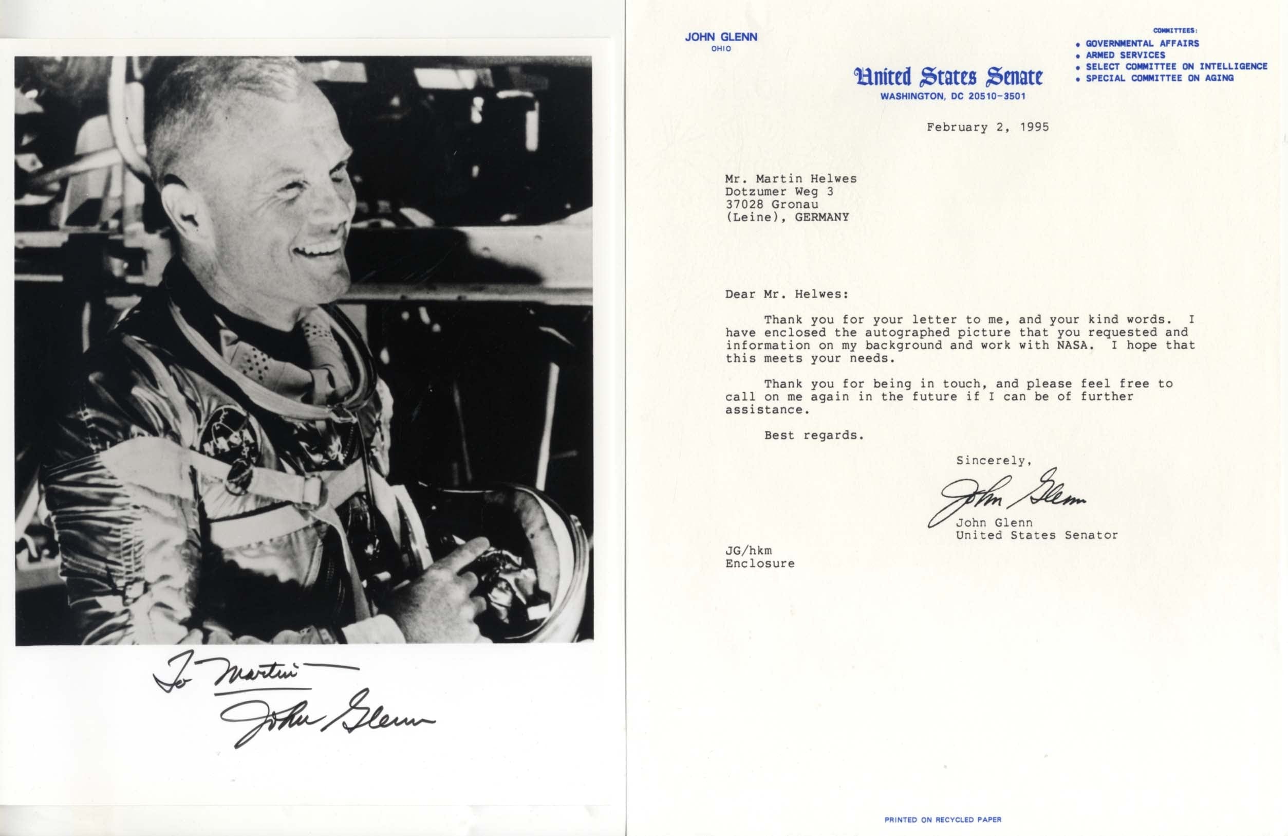 John Glenn Autographs