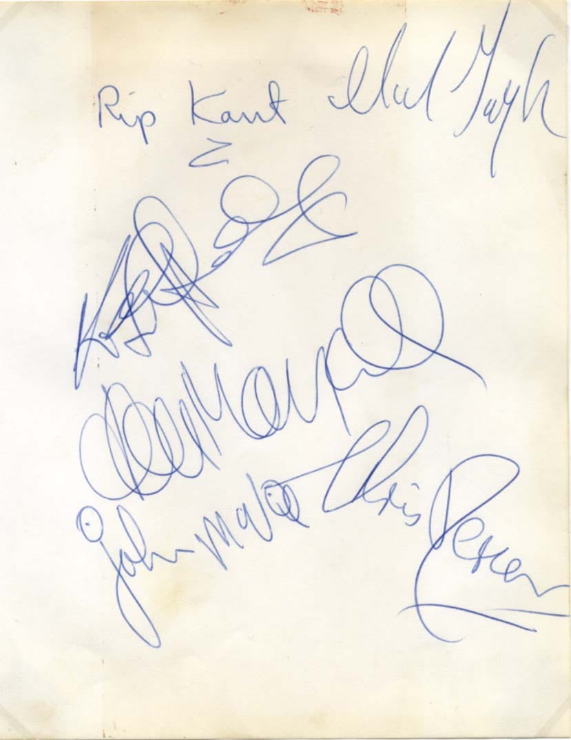 John Mayall & Bluesbreakers Autograph Autogramm | ID 8102657097877