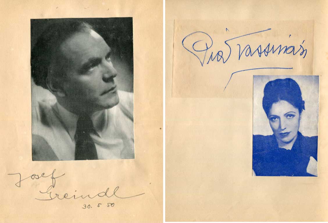 Josef & Pia Greindl & Tassinari Autograph Autogramm | ID 8480816464021