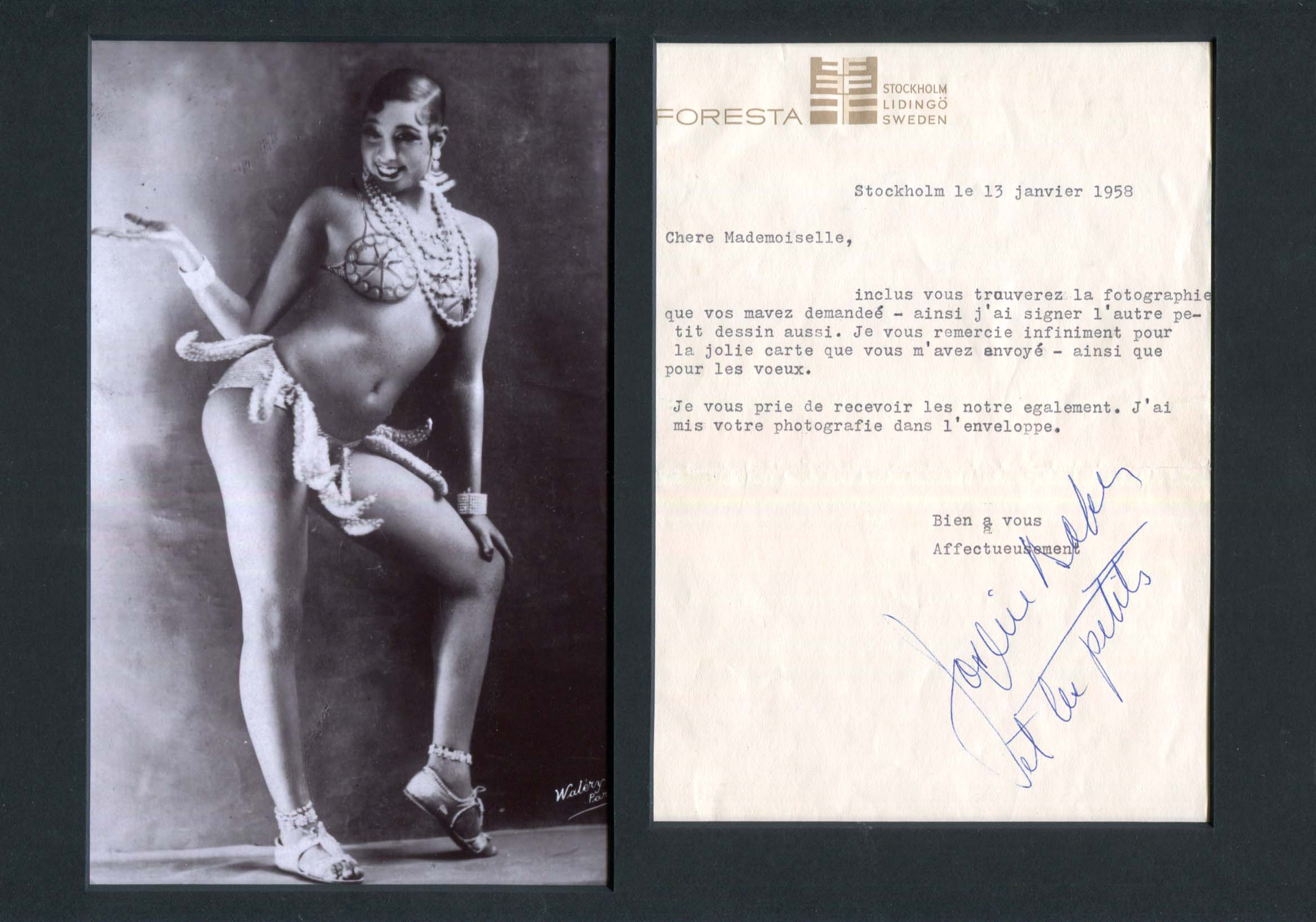 Josephine Freda Baker Autograph Autogramm | ID 7999622643861