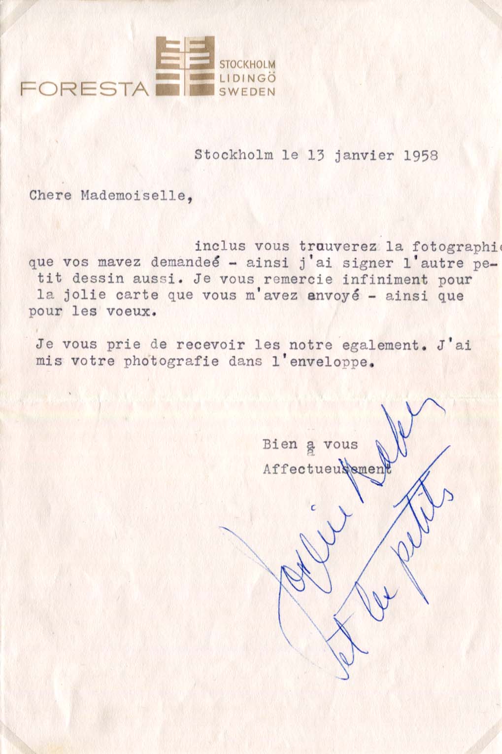 Josephine Freda Baker Autograph Autogramm | ID 7999622643861