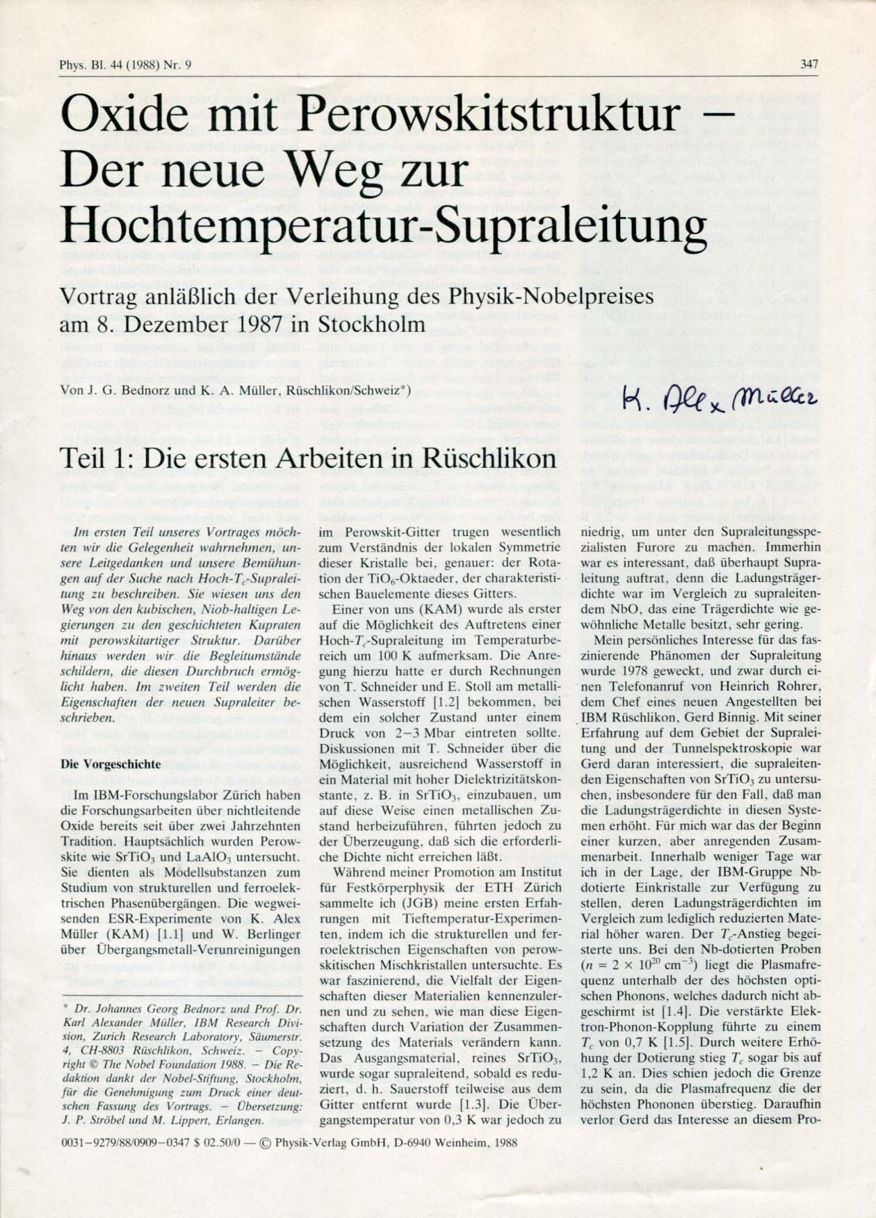 Karl Alexander Müller Autograph Autogramm | ID 8125199188117