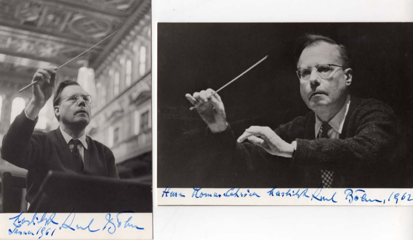 Karl Böhm Autograph | signed vintage photographs