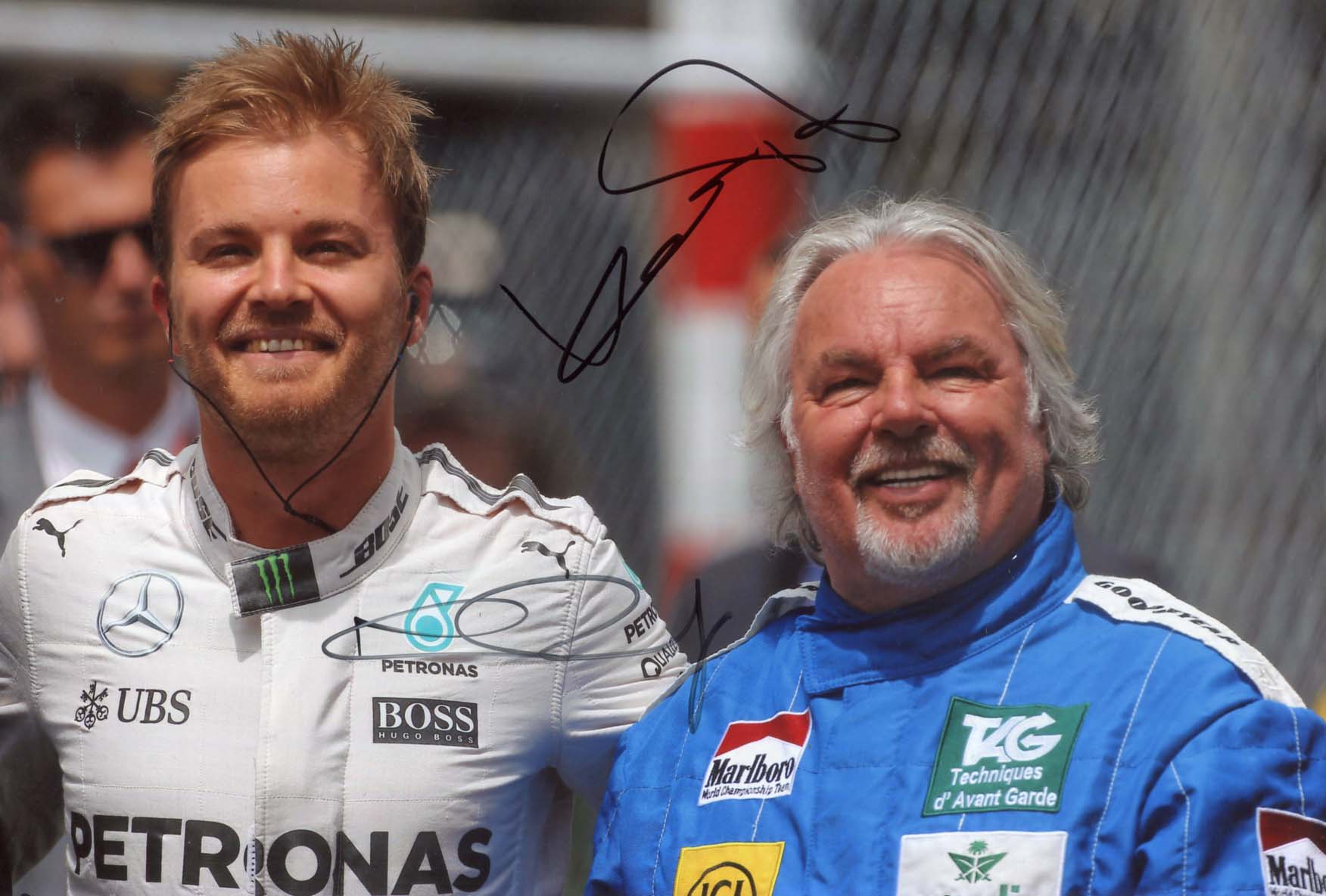 Keke &amp; Nico Rosberg &amp; Rosberg Autograph Autogramm | ID 7965834903701