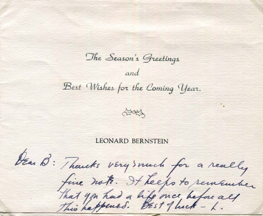 Leonard Bernstein Autograph Autogramm | ID 7988394098837