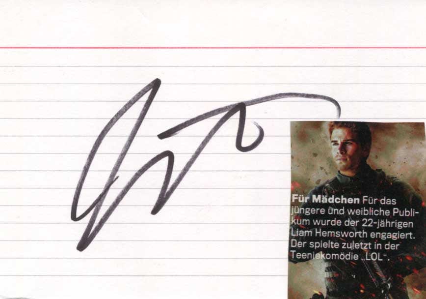 Liam Hemsworth Autograph Autogramm | ID 15067712225661
