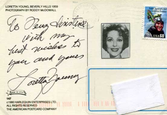 Loretta Young Autograph Autogramm | ID 8464515170453