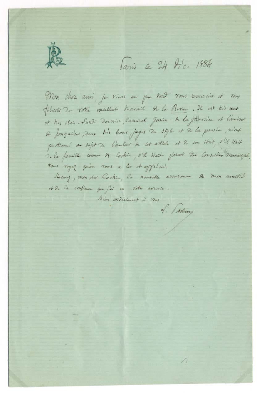 Louis Pasteur Autograph Autogramm | ID 8219677950101