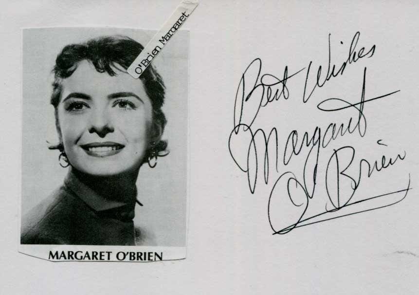 Margaret O'Brien Autograph Autogramm | ID 14841196216701