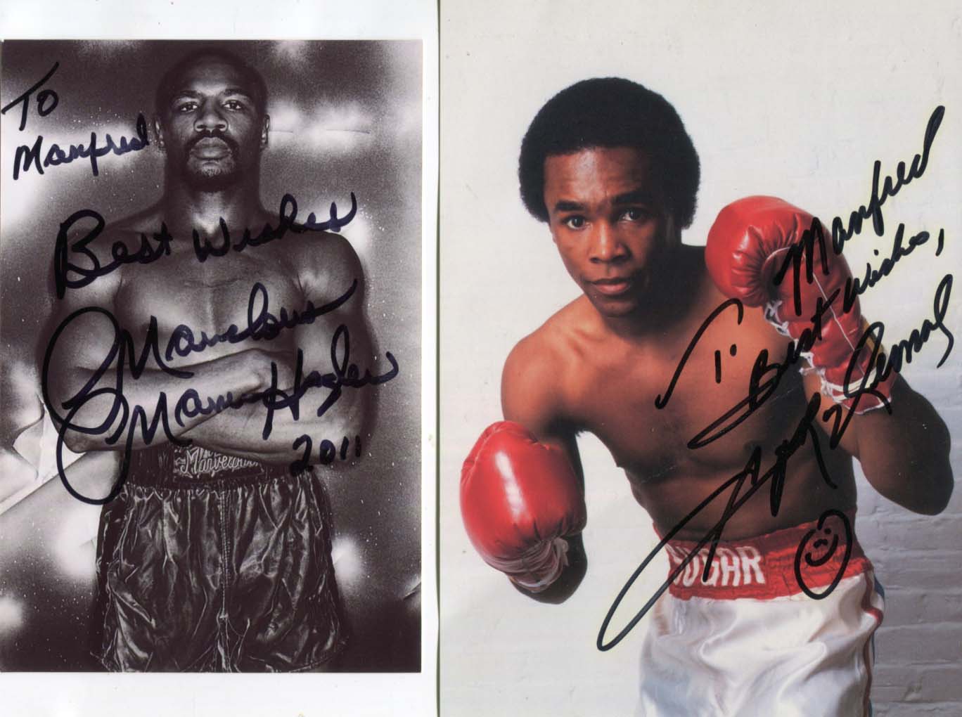 Marvelous Marvin & Ray Charles Hagler & Leonard Autograph Autogramm | ID 8074261069973