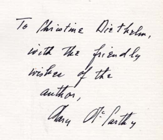 Mary McCarthy Autograph Autogramm | ID 7983463039125