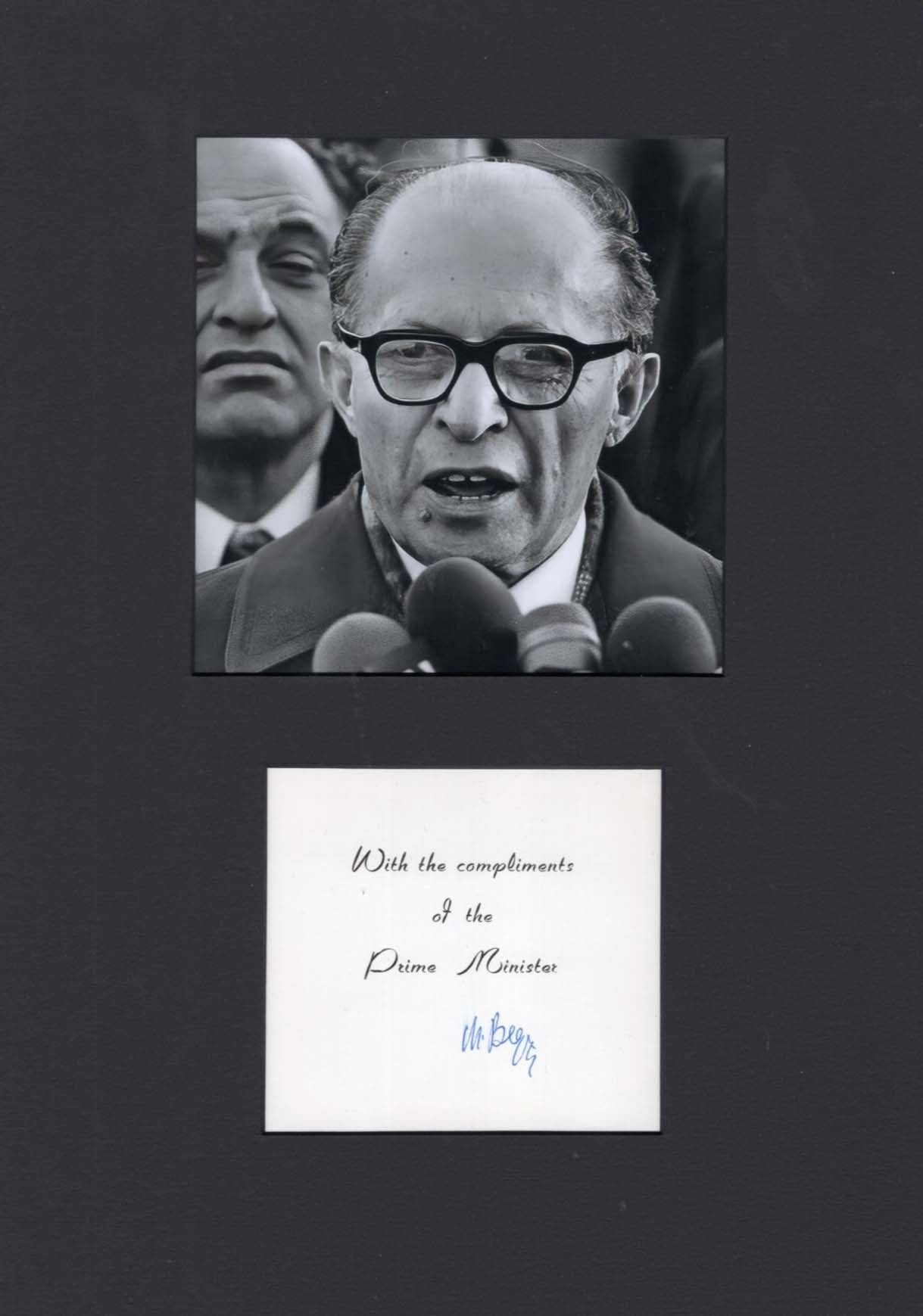 Menachem Begin Autograph Autogramm | ID 8090130940053