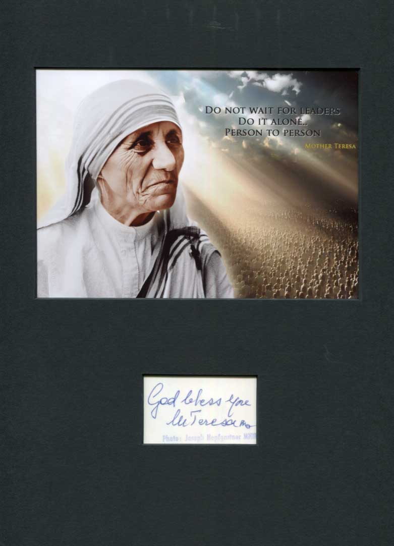 Mother Teresa Autograph Autogramm | ID 8424506884245