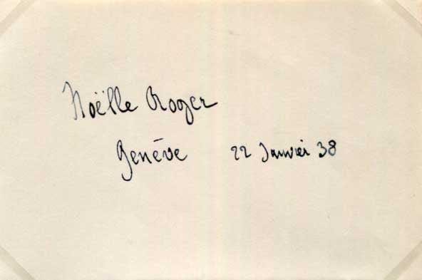 Noëlle Roger Autograph Autogramm | ID 15327874941309