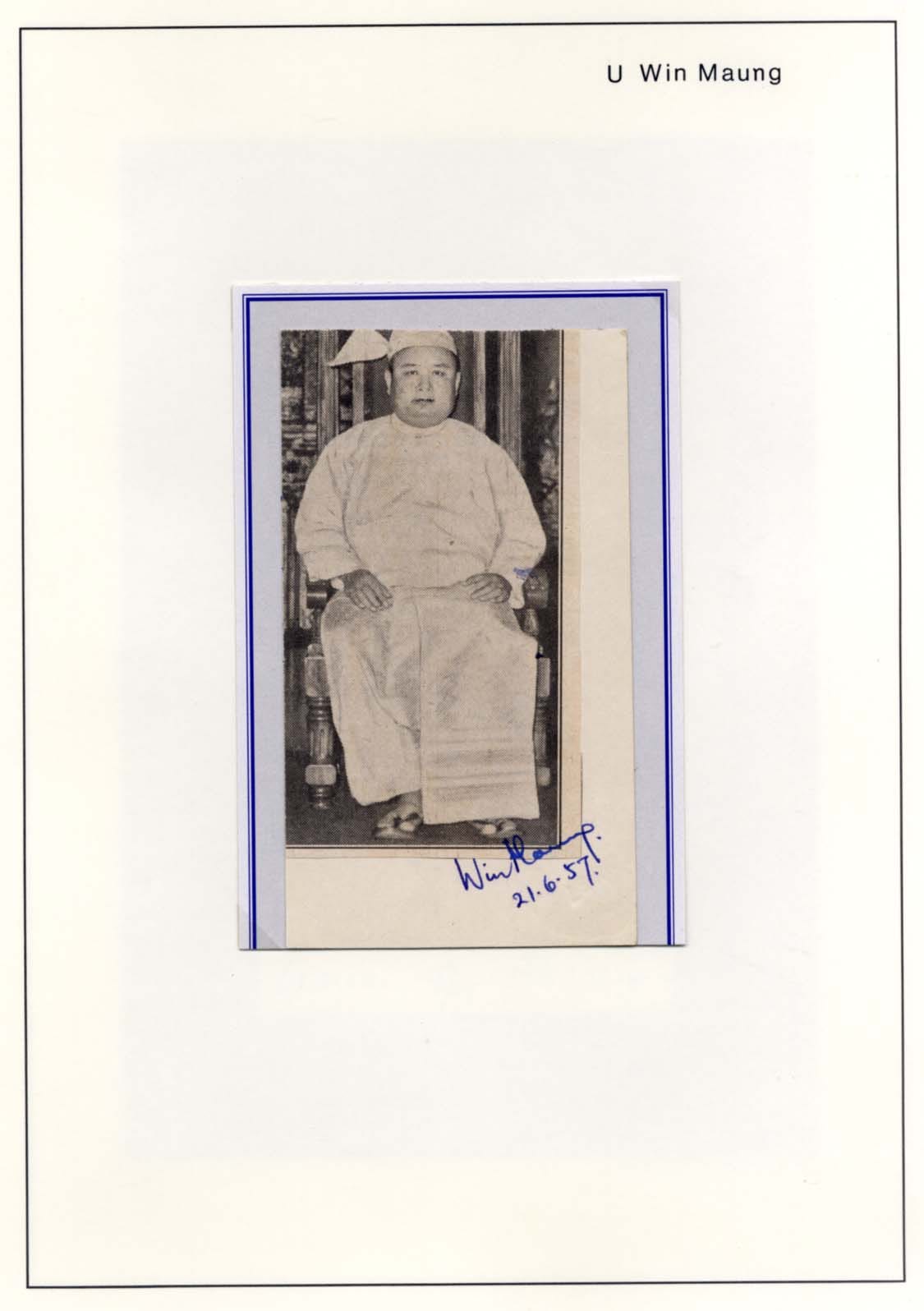 Nu & Win & San Kyi & Others Autograph Autogramm | ID 7959553736853