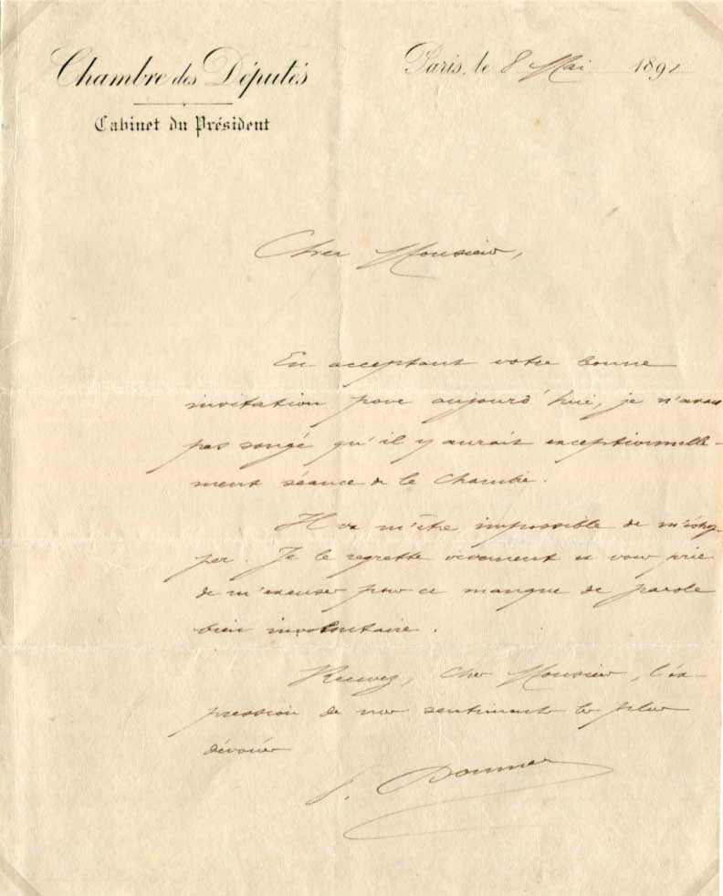 Paul Doumer Autograph