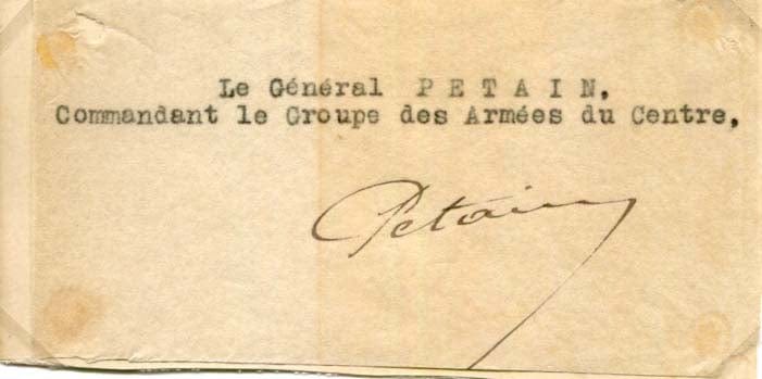 Philippe Petain Autograph Autogramm | ID 8195191865493