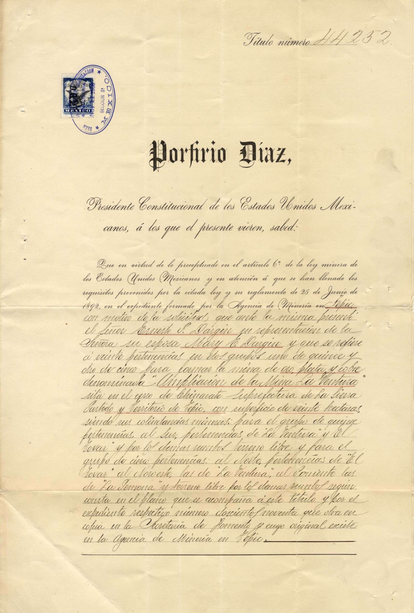 Porfirio Diaz Autograph Autogramm | ID 8120025448597