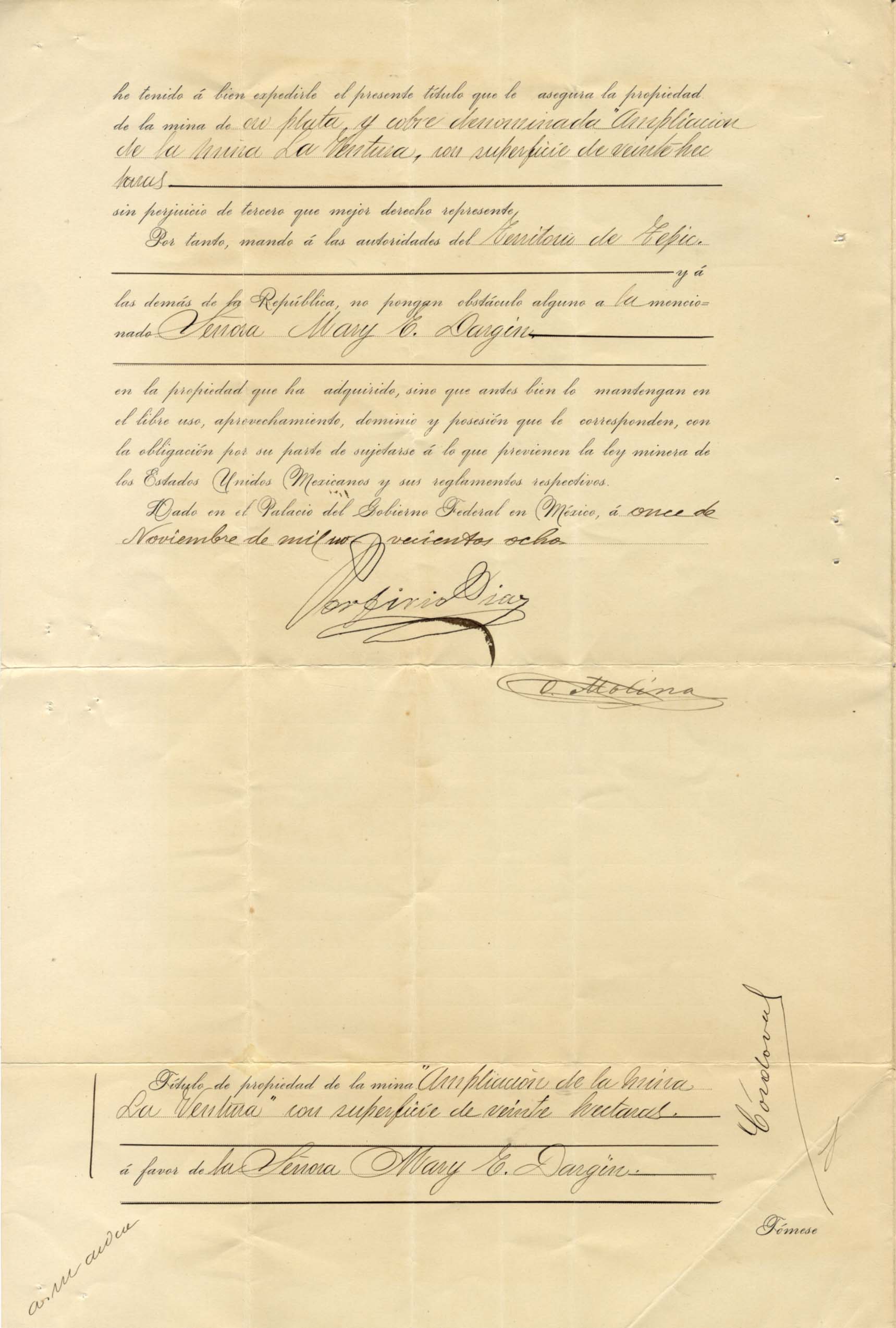 Porfirio Diaz Autograph Autogramm | ID 8120025448597