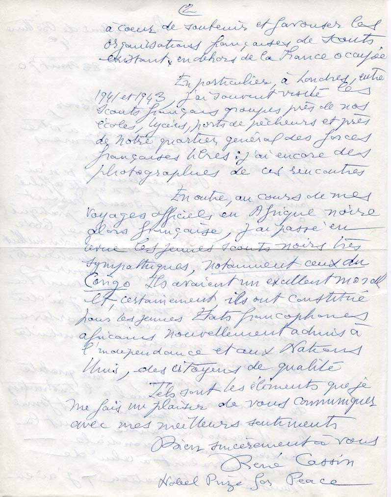 René Samuel Cassin Autograph Autogramm | ID 7870657888405