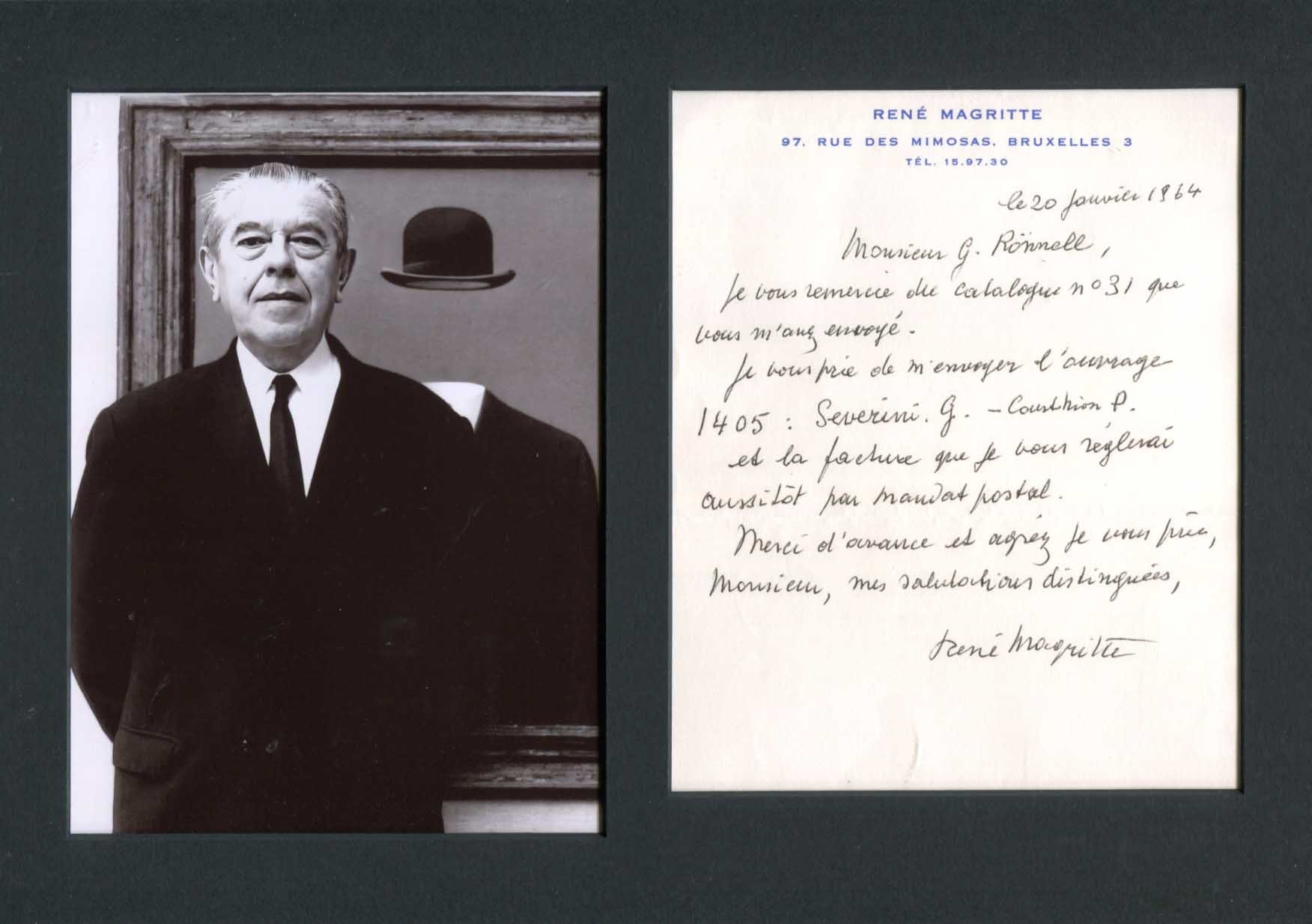 René Magritte Autograph