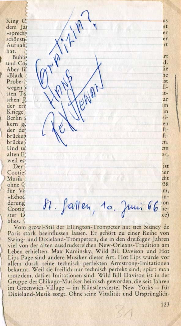 Rex William Stewart Jr. Autograph Autogramm | ID 7989530198165