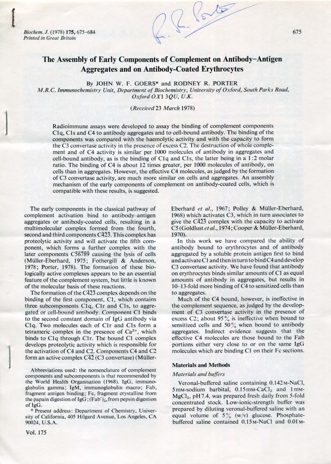 Rodney R. Porter Autograph Autogramm | ID 8325170036885