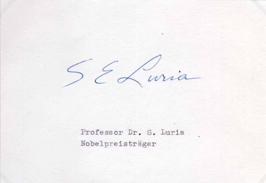 Salvador Edward Luria Autograph Autogramm | ID 7942902382741