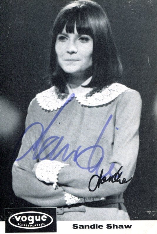 Sandie Shaw Autograph