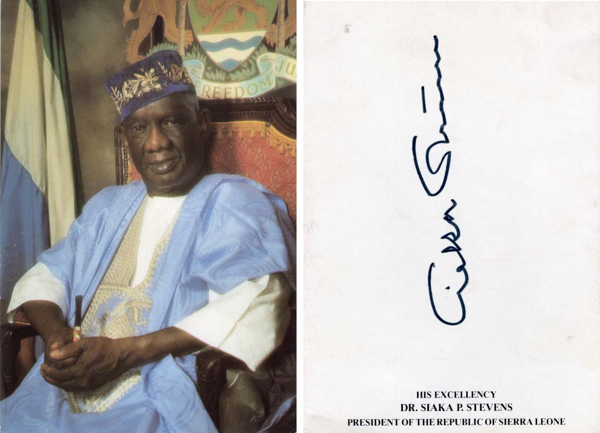 Siaka Stevens Autograph Autogramm | ID 7901751443605