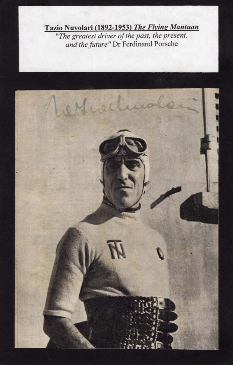 Tazio Nuvolari Autograph Autogramm | ID 8421428199573