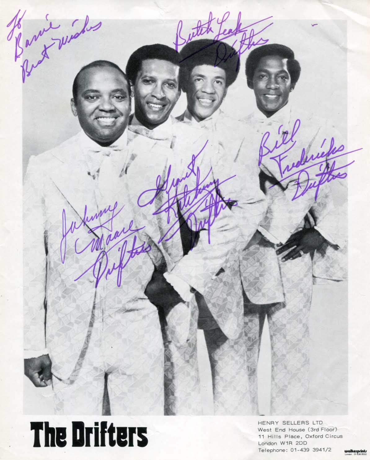The Drifters Autogramme