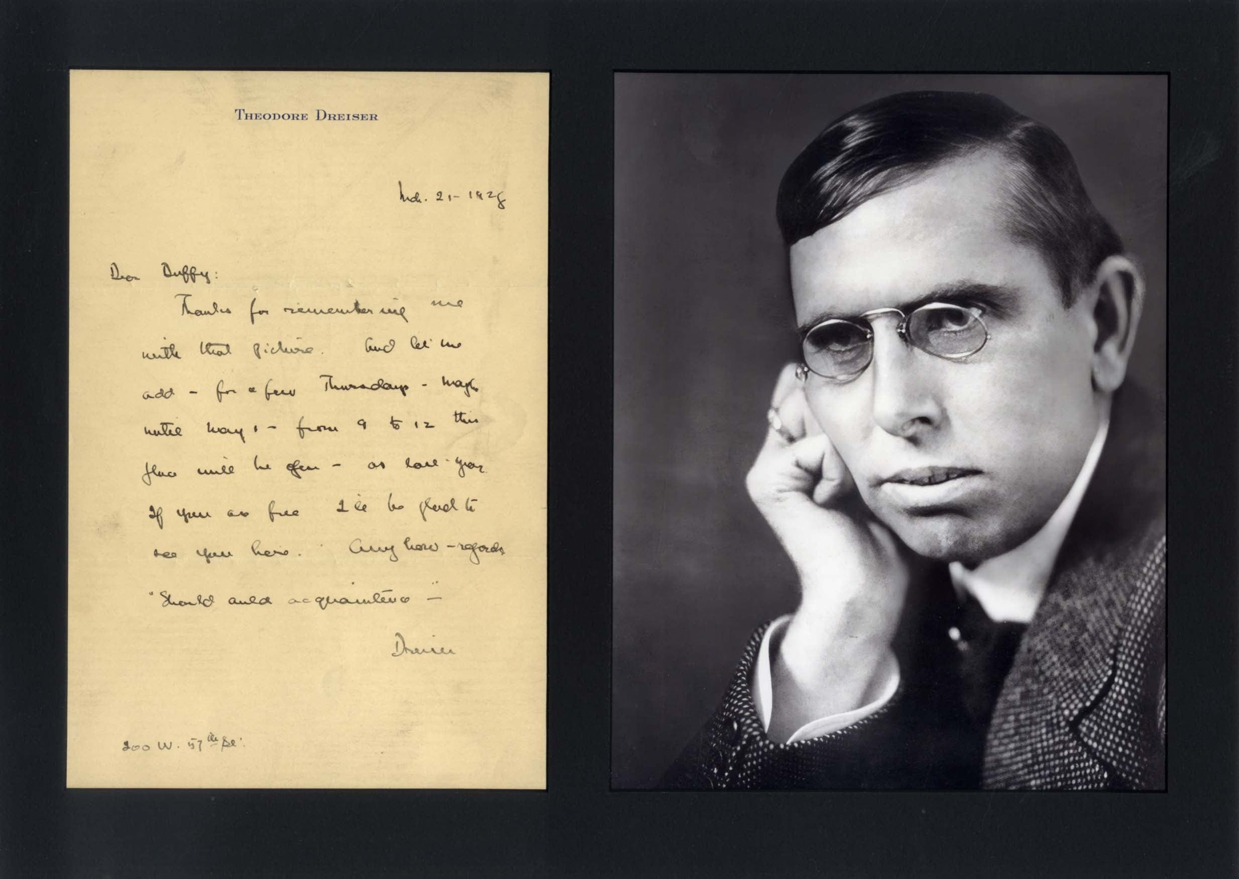 Theodore Dreiser Autograph Autogramm | ID 8302487732373