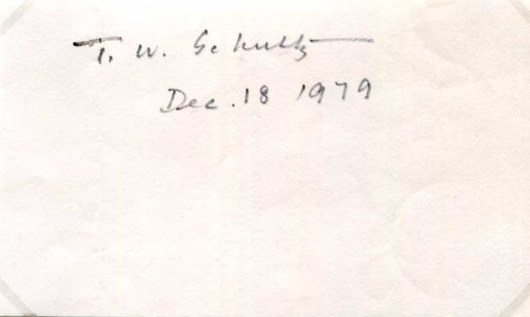 Theodore William Schultz Autograph Autogramm | ID 15327468519805