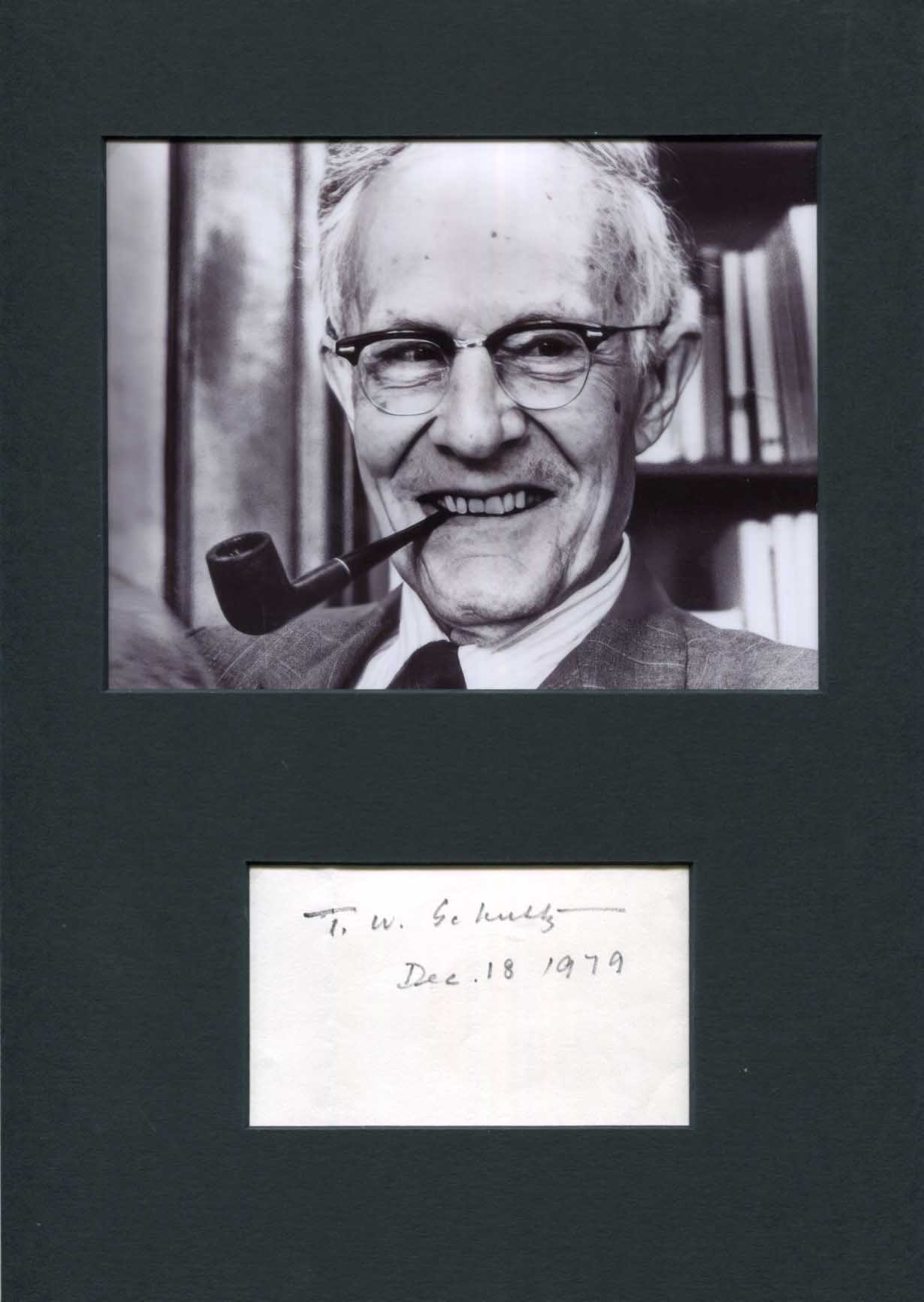 Theodore William Schultz Autograph Autogramm | ID 15327468519805