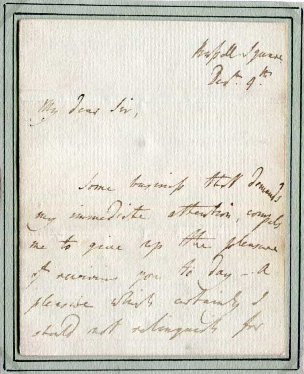 Thomas Lawrence Autograph