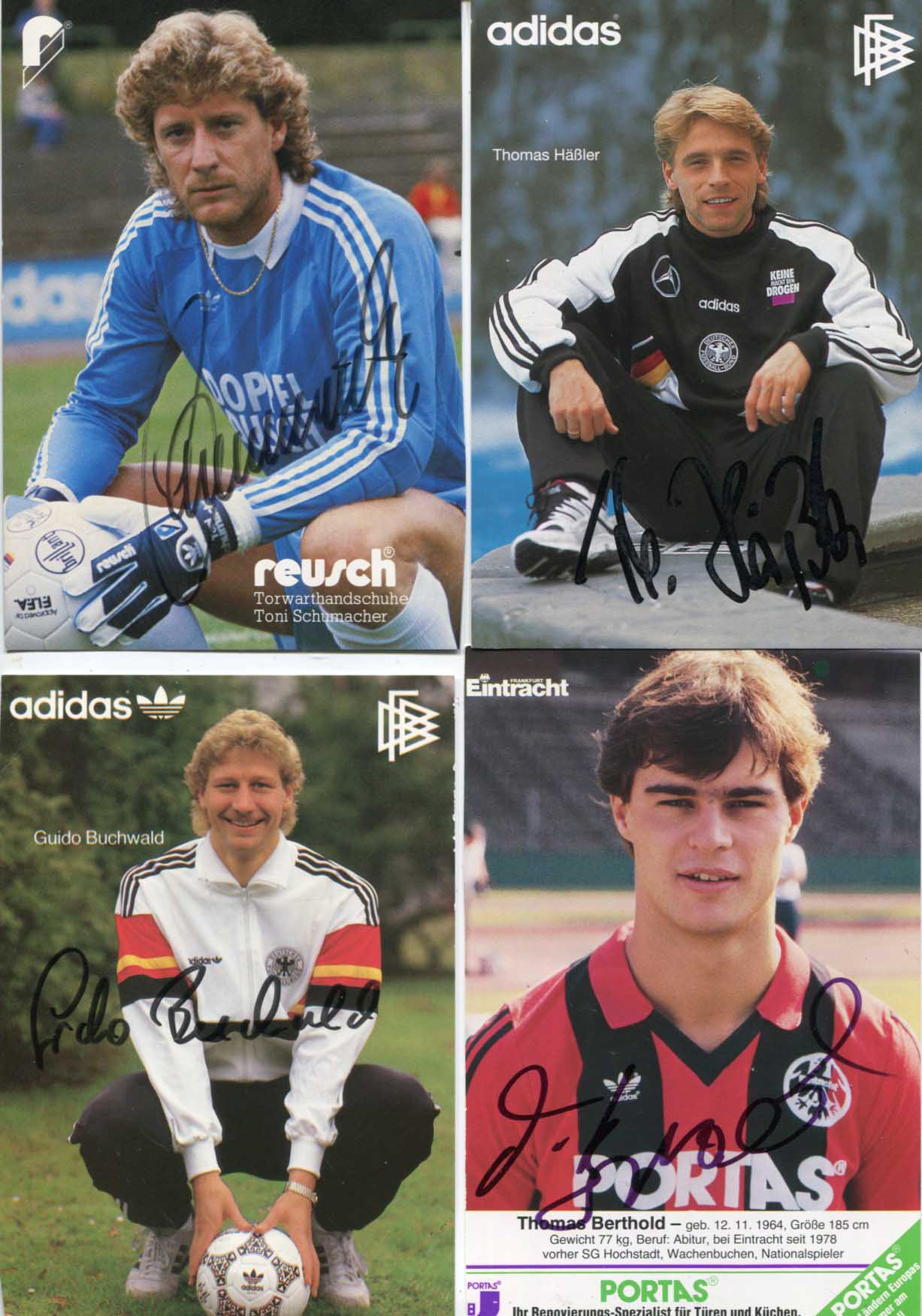 Autogrammkarte Thomas Hässler – DFB Weltmeister 1990, Original Signiert, Sammlerstück Fußball