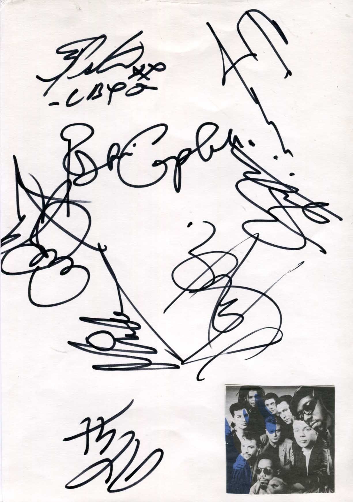 UB40 (band) Autographs