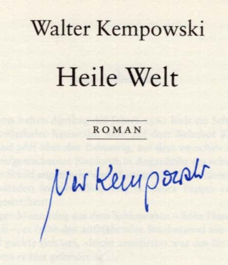 Walter Kempowski Autograph Autogramm | ID 8074978984085