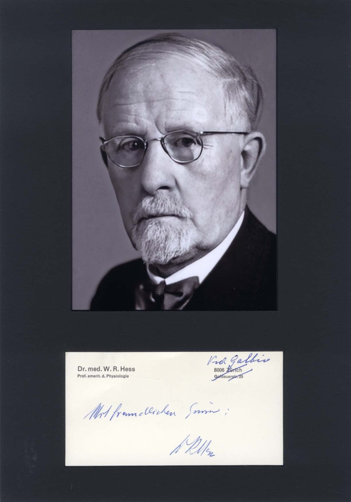 Walter Rudolf Hess Autograph Autogramm | ID 8422017990805