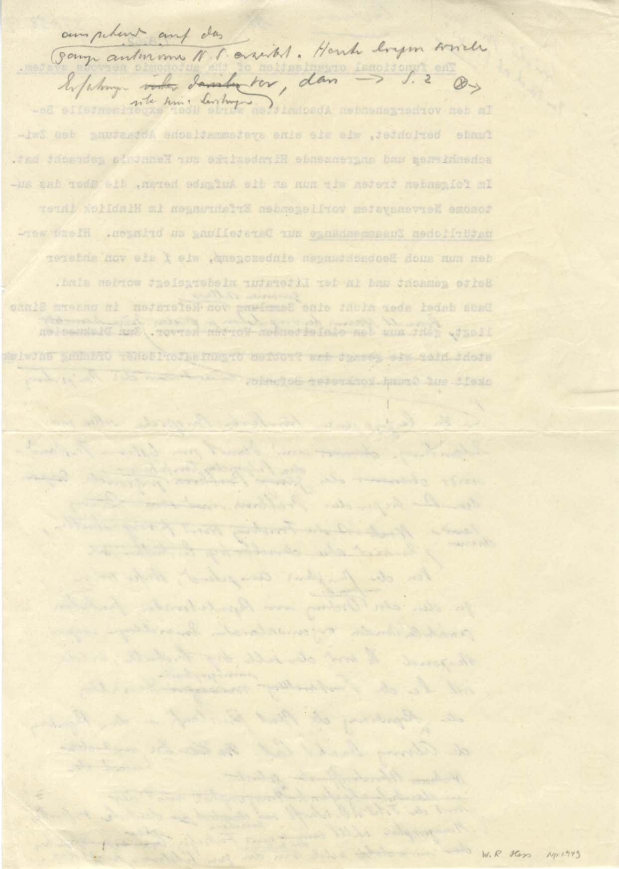 Walter Rudolf Hess Autograph Autogramm | ID 8422017990805