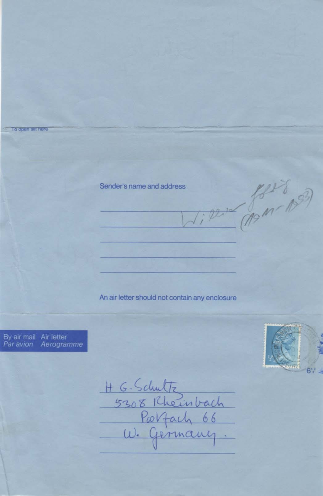 William Golding Autogramm