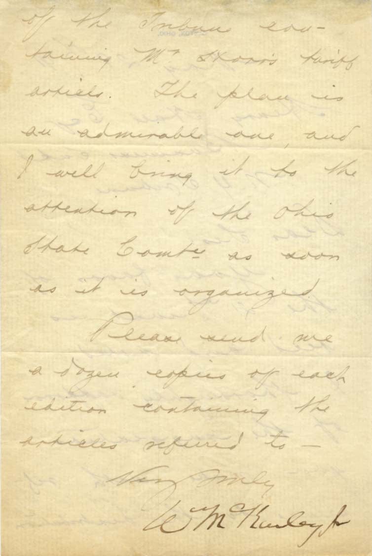 William McKinley Autograph