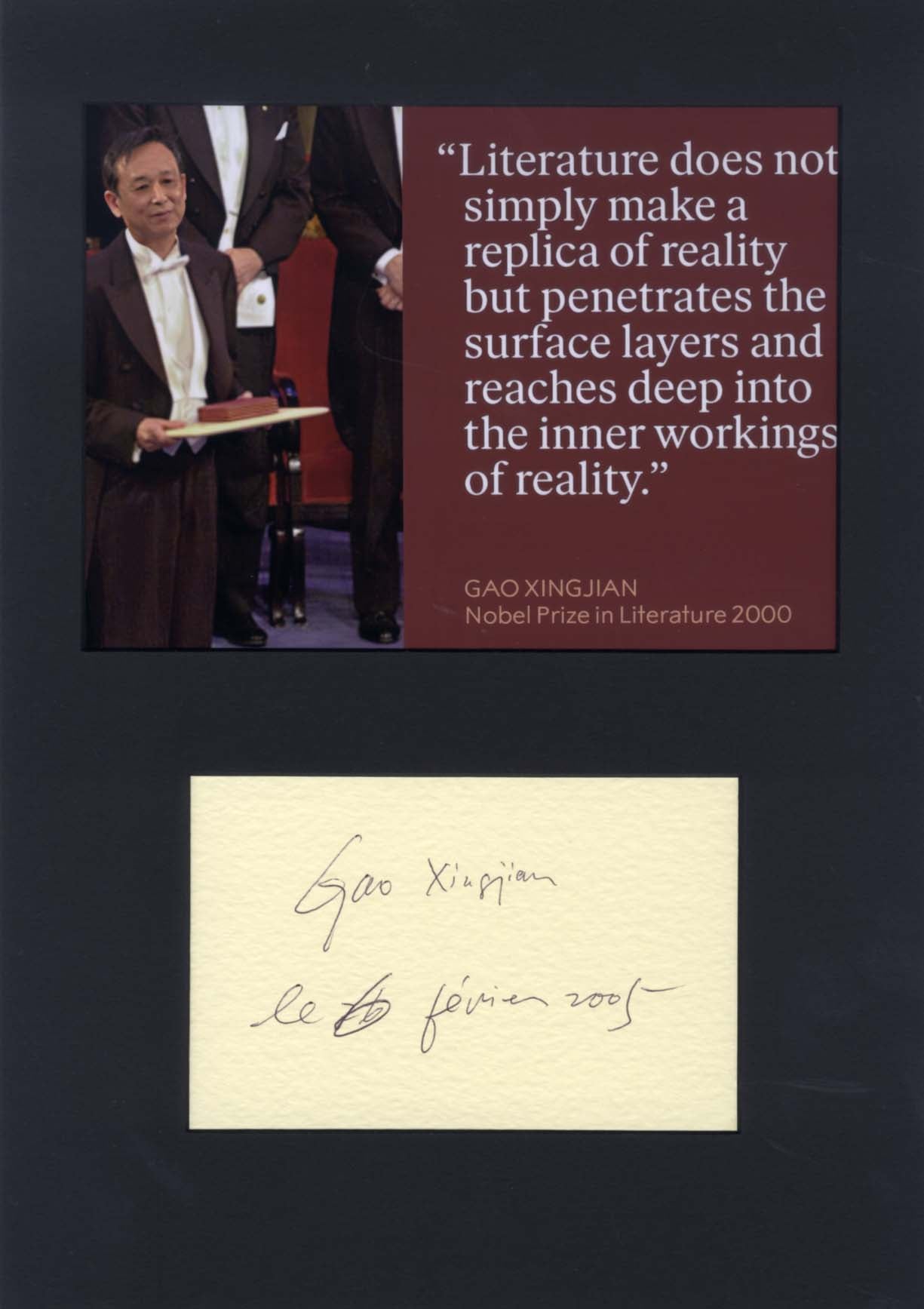 Xingjian Gao Autograph Autogramm | ID 15171696427389