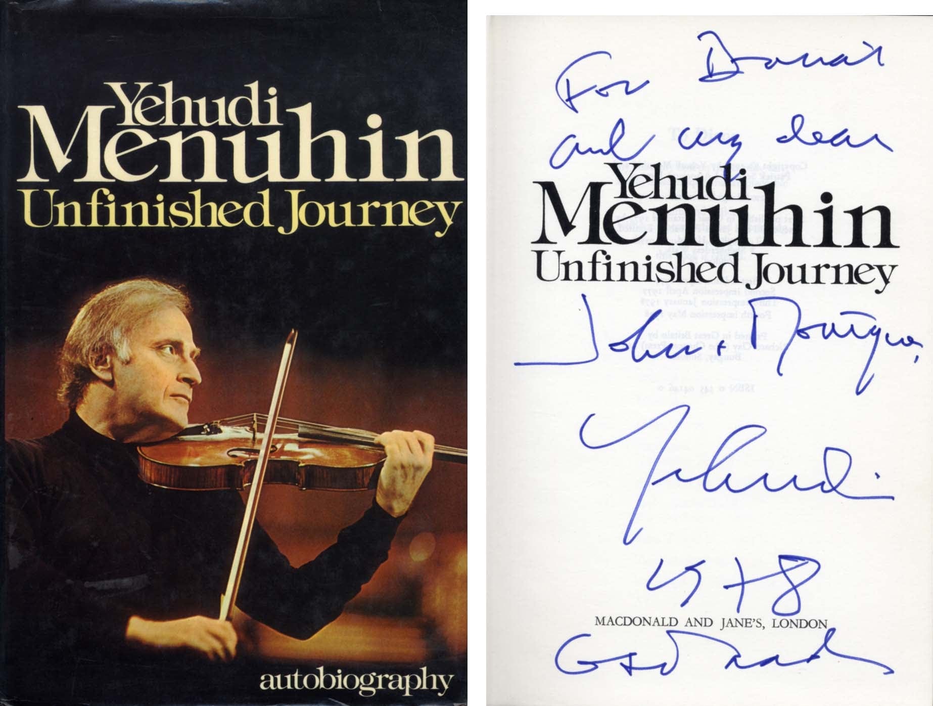 Yehudi Menuhin Autograph