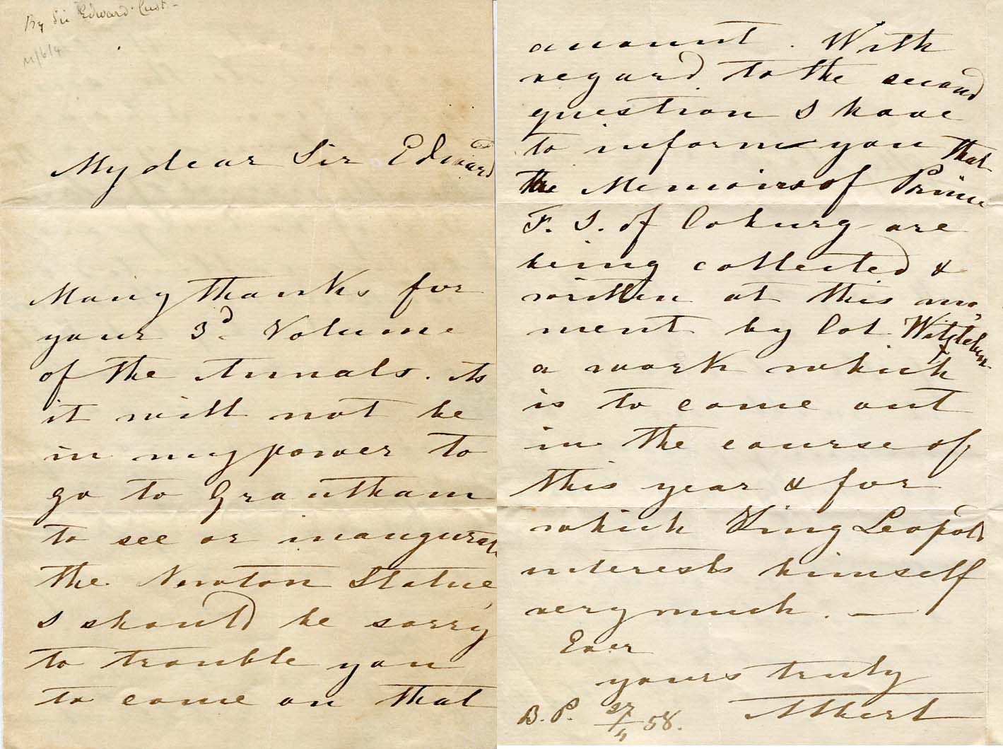 Albert, Prince Consort autograph