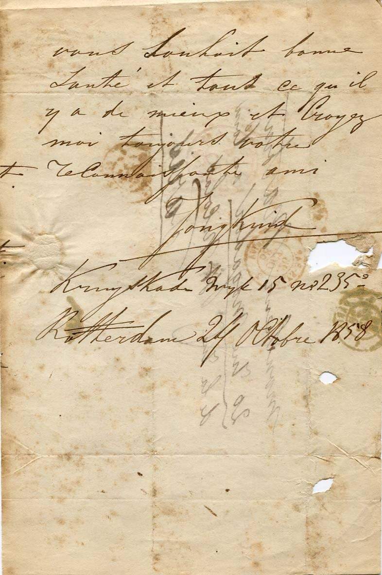 Jongkind, Johan Barthold autograph