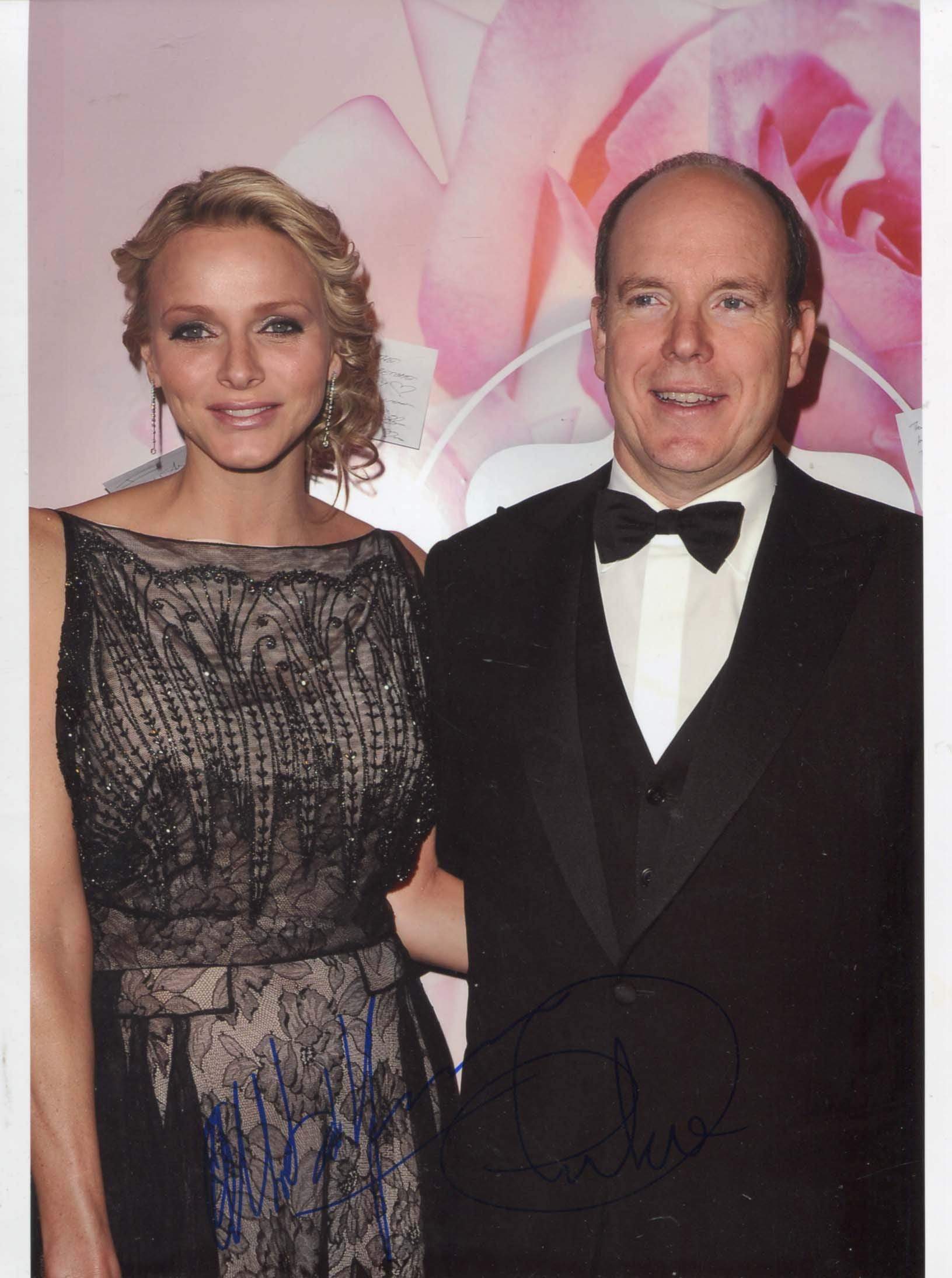 Albert II., Prince of Monaco & Charlene, Princess of Monaco autograph